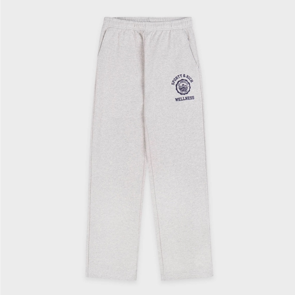 Sporty & Rich Emblem Fleece Straight Leg Sweatpant